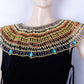 Huge Ancient Egyptian Beaded Cleopatra 9 Scarabs Necklace Collar