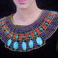 Huge Egyptian Hand Made Beaded Cleopatra 22 Scarabs Necklace Collar  scarab Collar Egyptian Jewelry beaded Collar Khepri Necklace Khepri