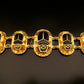 Egyptian 24k Gold Plated  Black Enamel Scarabs Bracelet With Hieroglyphics Scarab Jewelry Scarab beetle Bracelet Khepri Bracelet
