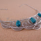 Unique Egyptian Hand Made Filigree Silver Plated Scarabs necklace .US express shipping