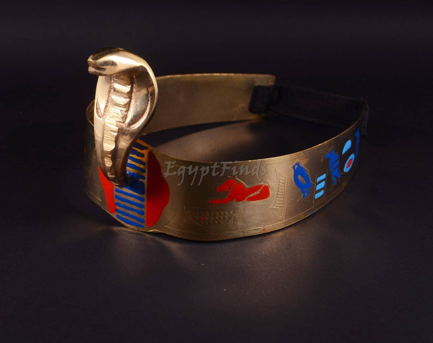 Egyptian Queen Cleopatra Cobra Brass Crown Headband Halloween Costume Pharoah crown