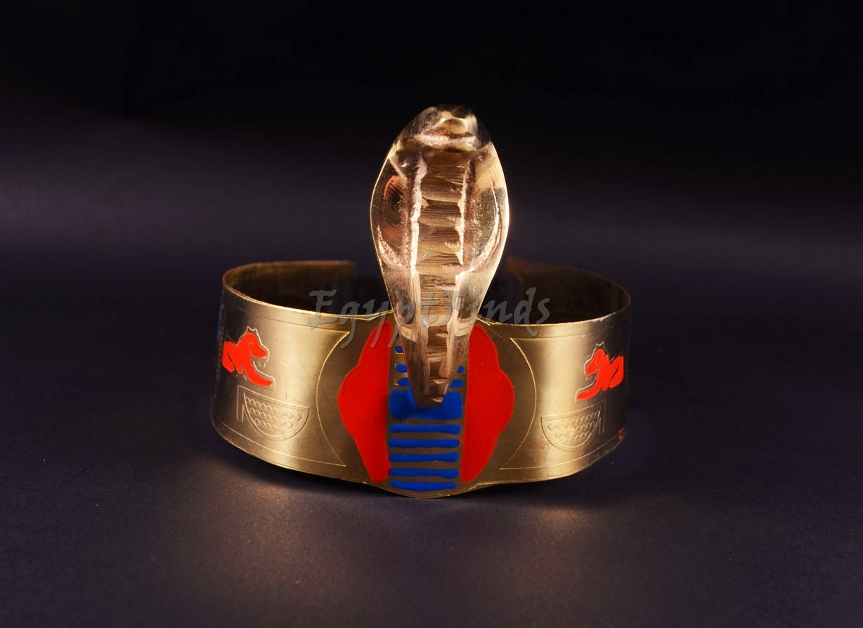 Egyptian Queen Cleopatra Cobra Brass Crown Headband Halloween Costume Pharoah crown