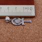 Shiny Egyptian Solid Sterling Silver Hallmarked Life Key Ankh Key Of Life With Scarab Pendant Charm Egyptian jewelry