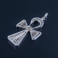 Shiny Large Egyptian Filigree Solid Sterling Silver Life Key Ankh Pendant US EXPRESS SHipping