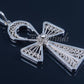 Shiny Large Egyptian Filigree Solid Sterling Silver Life Key Ankh Pendant US EXPRESS SHipping