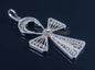 Shiny Large Egyptian Filigree Solid Sterling Silver Life Key Ankh Pendant US EXPRESS SHipping