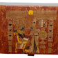 Large Amazing Egyptian leather jewelry box Throned King Tut