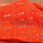 Egyptian Assiut Assuit Tulle Orange Wide Shawl Wrap Veil ~World Wide Express shipping