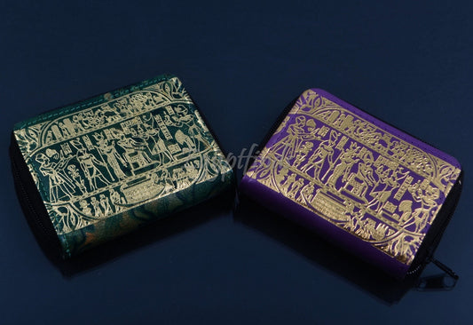 Egyptian Genuine Leather Horus Nekhbt And Osiris Coin Purse