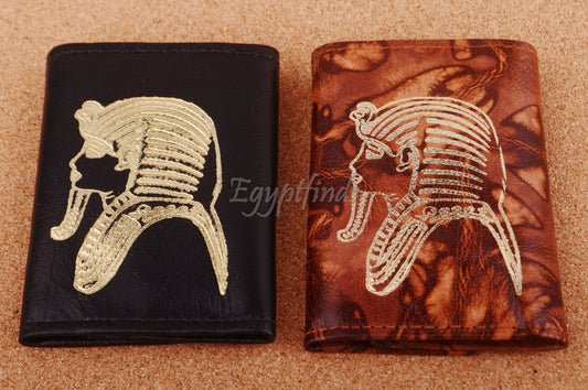 Egyptian Genuine Leather Classic Egyptian King Tut Key Wallet Purse Key ring