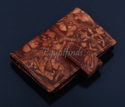 Egyptian Genuine Leather Falcon Horus Cards Wallet