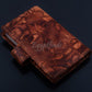 Egyptian Genuine Leather Falcon Horus Cards Wallet