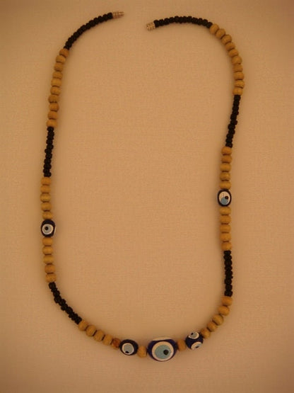 Egyptian Tribal Islamic evil eye beaded choker necklace and bracelet
