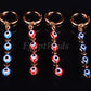 Egyptian Tribal Links Enameled Evil Eye Earrings Pick Your Color