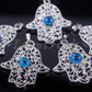lot of 5 Egyptian Tribal Spiritual Evil Eye And Hamsa Charm