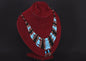 Egyptian Belly Dance lovely tribal silver plated turquoise and black necklace