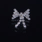 6 Pcs Islamic  Hijab Head Scarf Shayla Brooch Crystals Ribbon Safety Pins
