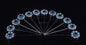 12 Pcs LRG Islamic Moslim Hejab Hijab Head Scarf Pins Shayla Evil Eye & Crystals