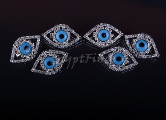 Lot Of 6 Pcs LRG Moslim Hejab Hijab Head Scarf Shayla Evil Eye Safety Pins Brooch