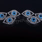 Lot Of 6 Pcs LRG Moslim Hejab Hijab Head Scarf Shayla Evil Eye Safety Pins Brooch