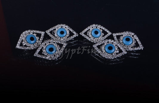 Lot Of 6 Pcs LRG Moslim Hejab Hijab Head Scarf Shayla Evil Eye Safety Pins Brooch