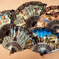 Unique Egyptian Lot of 2 Gorgeous Egyptian Pharaonic Tut , Isis, Nefertiti & more Hand Held Fan