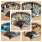 Unique Egyptian Lot of 2 Gorgeous Egyptian Pharaonic Tut , Isis, Nefertiti & more Hand Held Fan