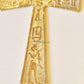 LRG Egyptian Solid Brass Ankh Life key  6.6" Engraved Hieroglyphics Wall Hanging