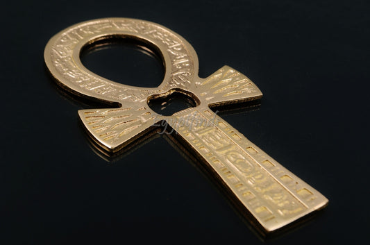 Egypt Brass Ankh Life Key Key Of Life Cross Wall Hanging 7"