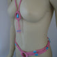 Egyptian Boho Scarabs Pink Hippie Belt And Necklace Set Gypsy Set