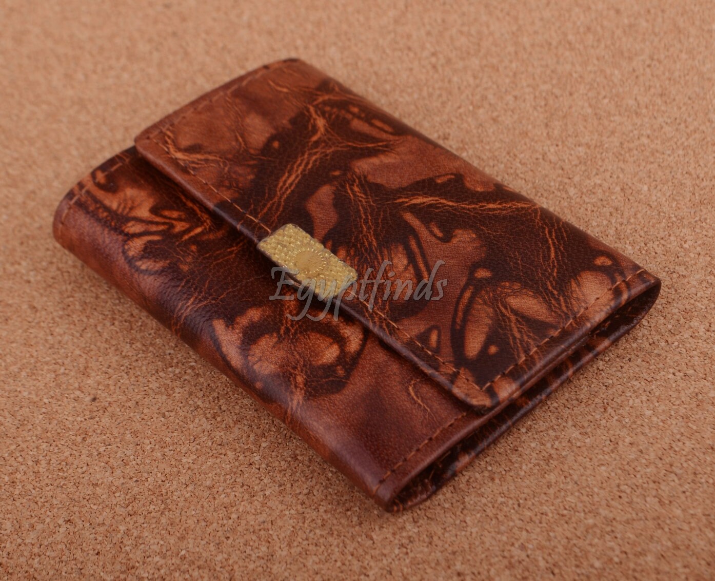 Egyptian Genuine Leather Classic Egyptian King Tut Key Wallet Purse Key ring