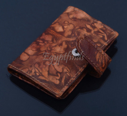 Egyptian Genuine Leather Falcon Horus Cards Wallet