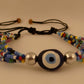 Egyptian Colorful Beaded Tribal Celtic Evil Eye Bracelet