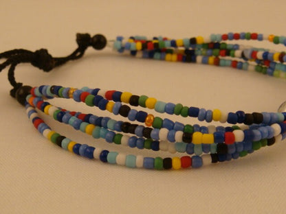 Egyptian Colorful Beaded Tribal Celtic Evil Eye Bracelet