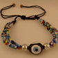 Egyptian Colorful Beaded Tribal Celtic Evil Eye Bracelet