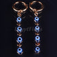 Egyptian Tribal Links Enameled Evil Eye Earrings Pick Your Color