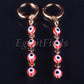 Egyptian Tribal Links Enameled Evil Eye Earrings Pick Your Color