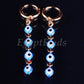 Egyptian Tribal Links Enameled Evil Eye Earrings Pick Your Color