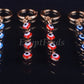 Egyptian Tribal Links Enameled Evil Eye Earrings Pick Your Color