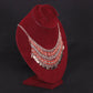 Egyptian Belly Dance lovely tribal silver plated orange necklace