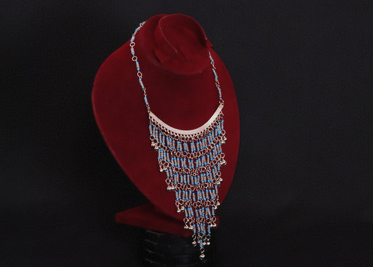 Egyptian Belly Dance lovely tribal Half Moon turquoise necklace