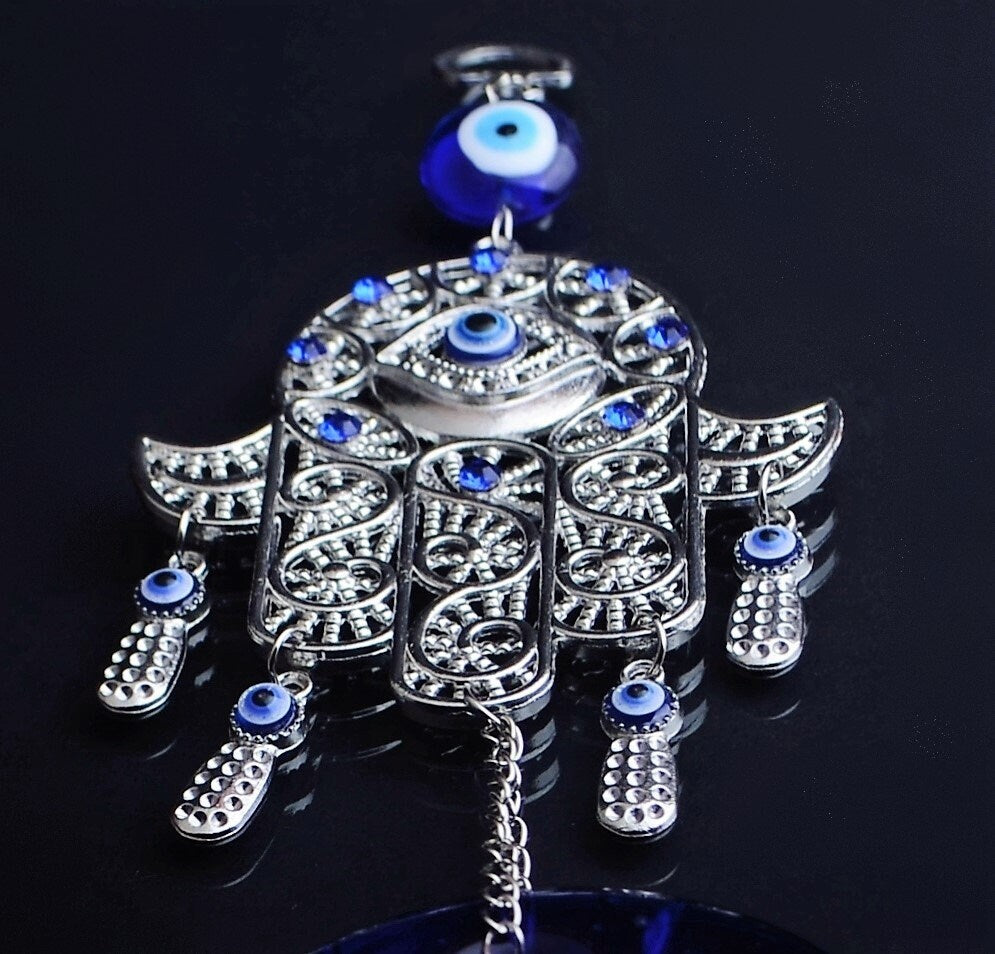 LRG Hand Of Fatima Hamsa Evil Eye Khamsa Islamic Door /Wall /Car Hanging