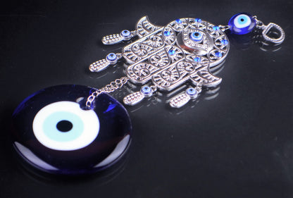 LRG Hand Of Fatima Hamsa Evil Eye Khamsa Islamic Door /Wall /Car Hanging