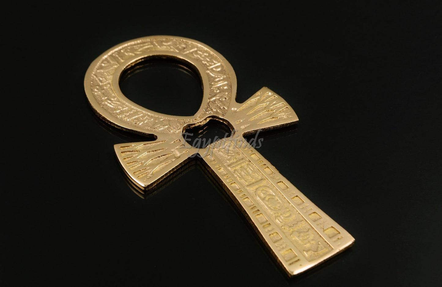 Egypt Brass Ankh Life Key Key Of Life Cross Wall Hanging 7"