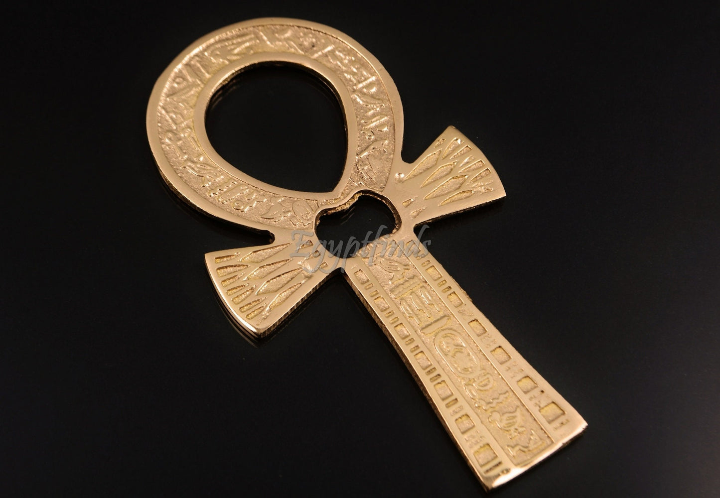 Egypt Brass Ankh Life Key Key Of Life Cross Wall Hanging 7"