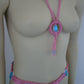 Egyptian Boho Scarabs Pink Hippie Belt And Necklace Set Gypsy Set