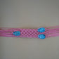 Egyptian Boho Scarabs Pink Hippie Belt And Necklace Set Gypsy Set