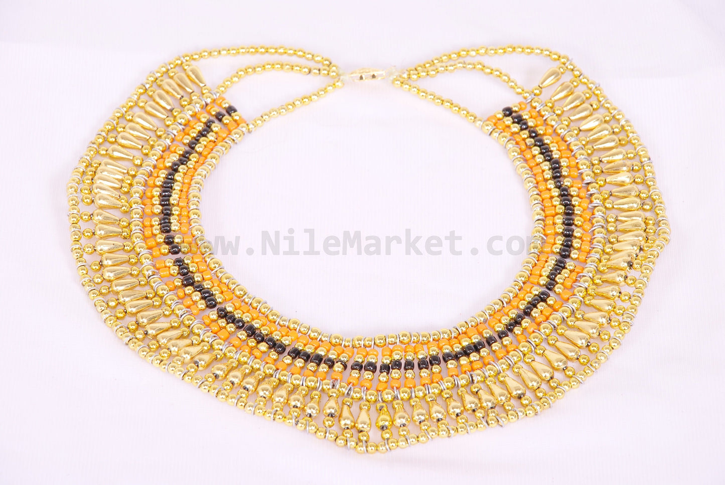 Amazing Egyptian Orange Queen Cleopatra Necklace