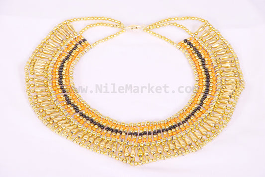 Amazing Egyptian Orange Queen Cleopatra Necklace