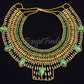Pretty Ancient Egyptian Beaded Cleopatra 7 Scarabs Necklace Collar scarab Collar Egyptian Jewelry beaded Collar Khepri Necklace Khepri